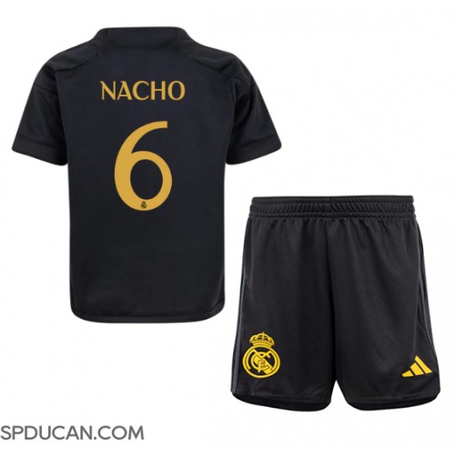 Dječji Nogometni Dres Real Madrid Nacho #6 Rezervni 2023-24 Kratak Rukav (+ Kratke hlače)